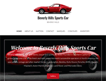 Tablet Screenshot of beverlyhillssportscar.com